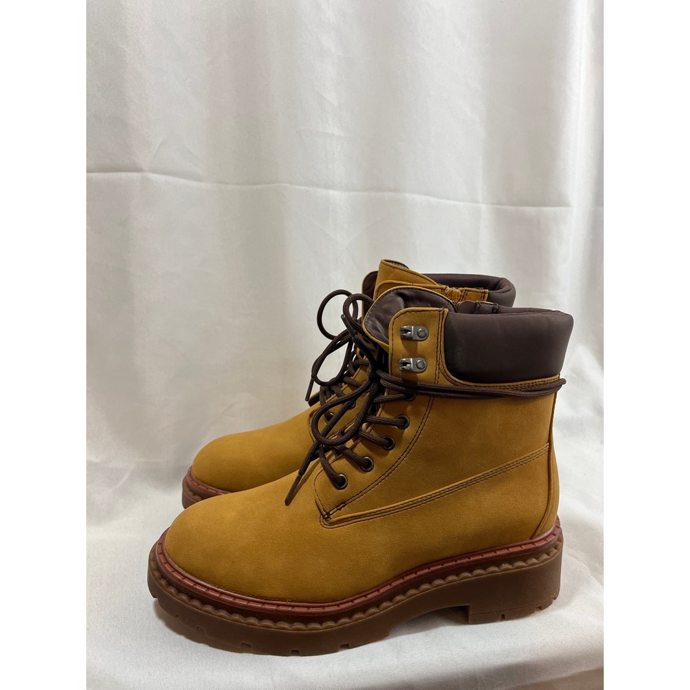 Wild Fable Womens Wheat Yellow Combat Boots Lug Sole Size 11 NWT